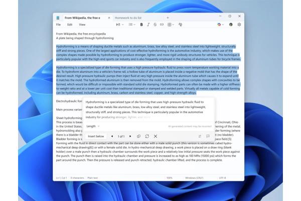 &laquo;Блокнот&raquo; в Windows 11 получил два важных нововведения